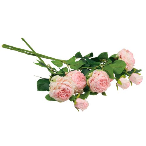 Artikel Kunstrozen Roze Kunstrozen Droge Look 53cm 3st