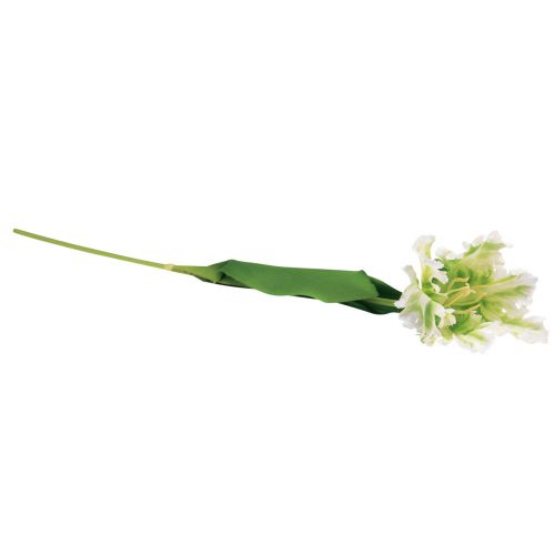 Artikel Kunstbloem papegaaitulp kunsttulp groen wit 69cm