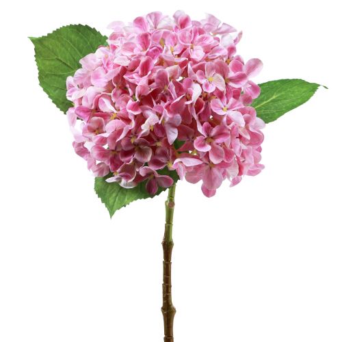 Artikel Hortensia kunstroze kunstbloem roze Ø15,5cm 45cm