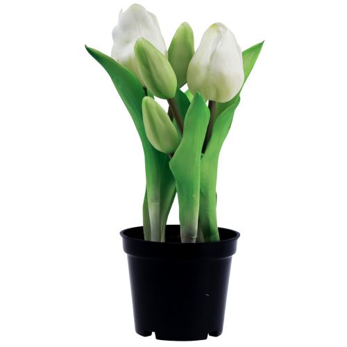 Artikel Kunsttulpen in pot Witte tulpen kunstbloemen 22cm