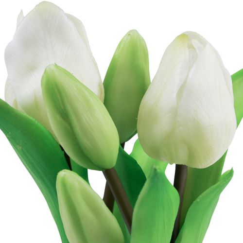 Artikel Kunsttulpen in pot Witte tulpen kunstbloemen 22cm