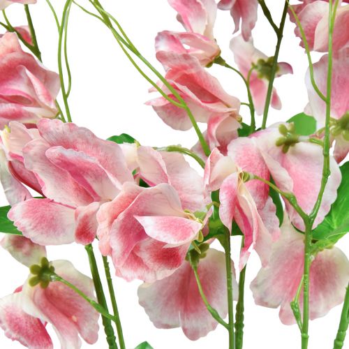 Artikel Kunstbloemen roze witte wikke Vicia tuinbloemen 61cm 3st