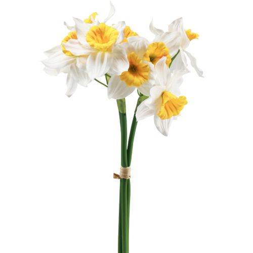Kunstnarcissen Witte Zijden Bloemen Narcissen 40cm 3st