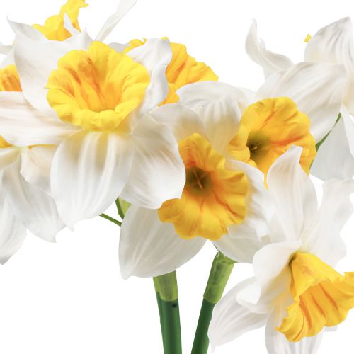Artikel Kunstnarcissen witte zijden bloemen narcissen 40cm 3 st