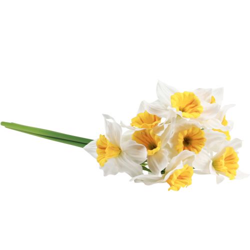 Artikel Kunstnarcissen witte zijden bloemen narcissen 40cm 3 st