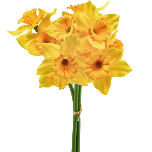 Floristik24 Narcis decoratie kunstbloemen gele narcissen 38cm 3st