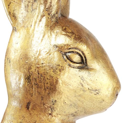 Floristik24 Decoratieve Paashaas Goud Paasdecoratie Konijn Zittend Antiek H50cm