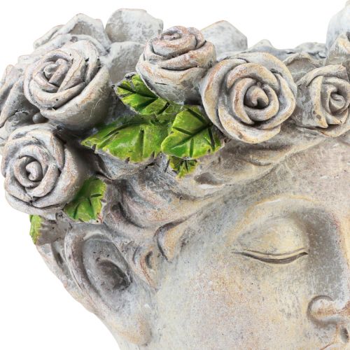 Artikel Bloempot gezicht dames buste plantenkop betonlook H18cm