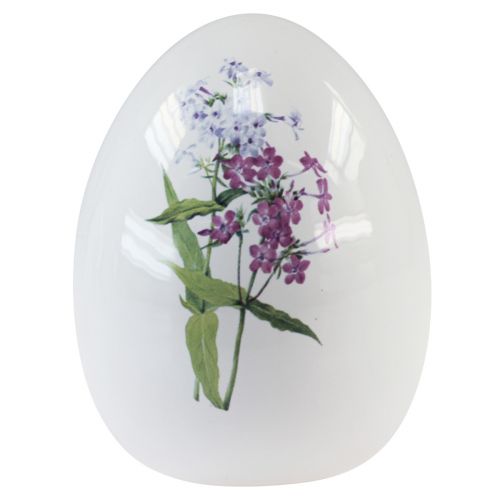 Artikel Paaseierendecoratie van keramiek met bloemendecoratie 12cm 3st