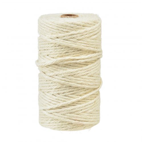 Floristik24 Jute lint jute koordlint jute crème sierlint wit Ø4mm 100m