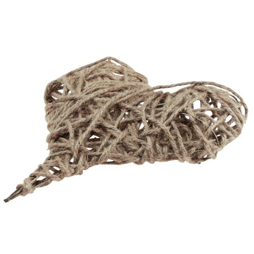 Floristik24 Decoratief hart van metaal naturel bedekte lentedecoratie 20×22cm