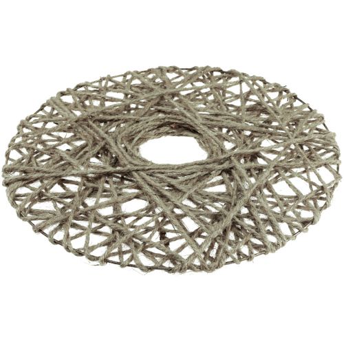 Floristik24 Decoratieve ringkrans bekleed met metalen natuurvezel zomerdecoratie Ø30cm