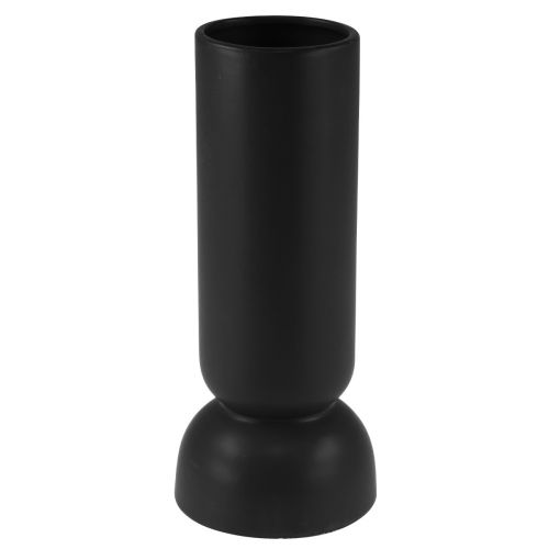 Artikel Keramiek Vaas Zwart Modern Ovale Vorm Ø11cm H25,5cm