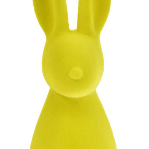 Artikel Paashaas Decoratie Geelgroen – 2e Keuze – Staand Gevlokt 15×15,5×47cm