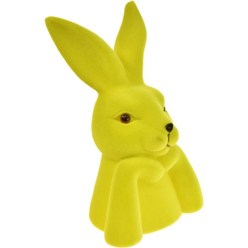 Artikel Denkend Konijn Paashaas Buste – 2e Kwaliteit – Geelgroen 16,5×13×27cm