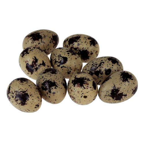 Floristik24 Kunstkwarteleitjes Decoratieve eieren Groen Kunststof 4cm 24 st