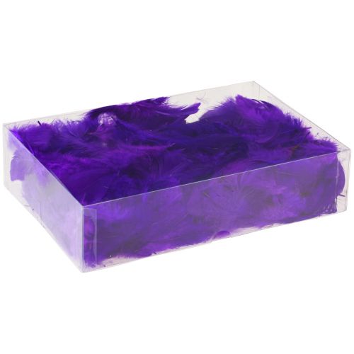 Artikel Decoratieve veren klein echte vogelveren decoratief paars 5-10cm 10g