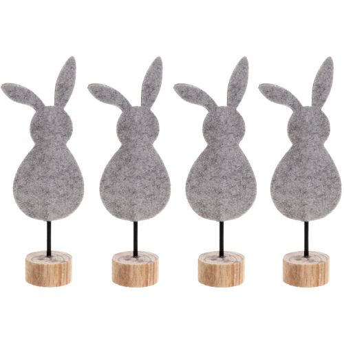 Artikel Statafeldecoratie Paashaasdecoratie vilt grijs 28,5cm 4 st