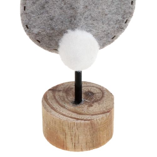 Artikel Statafeldecoratie Paashaasdecoratie vilt grijs 19cm 12 st