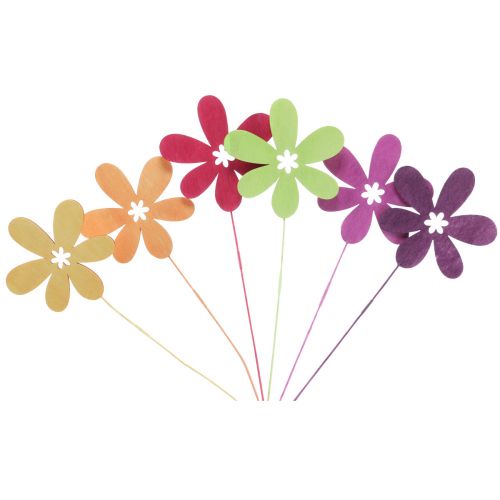 Floristik24 Lentedecoratie bloempluggen hout bloesem 30,5cm 18 st