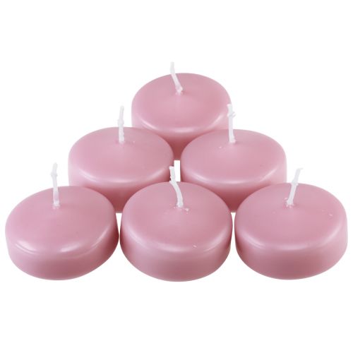 Floristik24 Drijvende kaarsen Drijvende kaarsen Roze Ø4,5cm H3cm 8 stuks