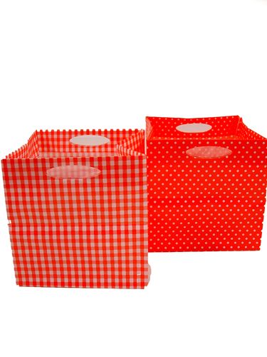 Floristik24 Plastic zak 12x12cm 12st. rood