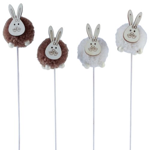 Floristik24 Paashaas bloemplug Paashaas plug 28cm 16 st