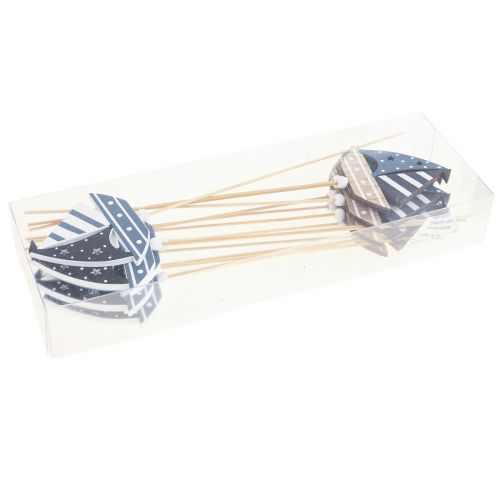 Artikel Maritieme decoratie boot bloemsteker decoratie schip 7cm 14st