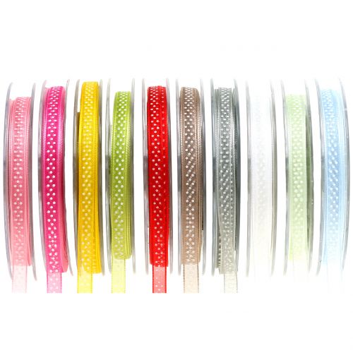 Artikel Decoratief lint met stippen 7mm L20m