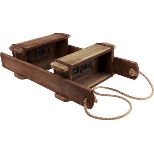 Floristik24 Houten plantenbak in baksteenvorm Houten plantenbak met hangmand H60cm