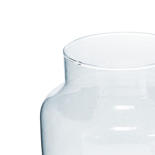 Floristik24 Glazen Vaas Rond Bloemenvaas Groot 100% Gerecycled Glas H20 Ø17cm