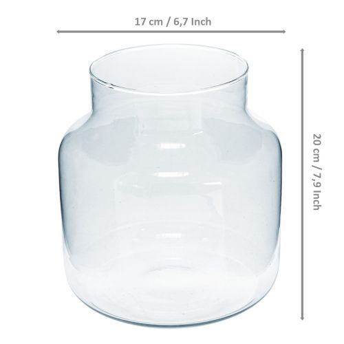 Artikel Glazen Vaas Rond Bloemenvaas Groot 100% Gerecycled Glas H20 Ø17cm