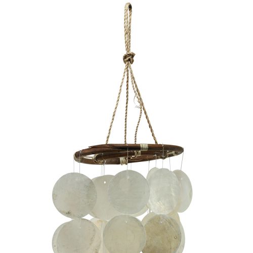 Floristik24 Capiz windgong hangende decoratie schelpen parelmoer schijven 95cm