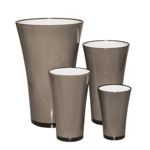 Vaas "Fizzy" platinagrijs Ø13,5cm tot ca. Ø28,5cm 1 st.
