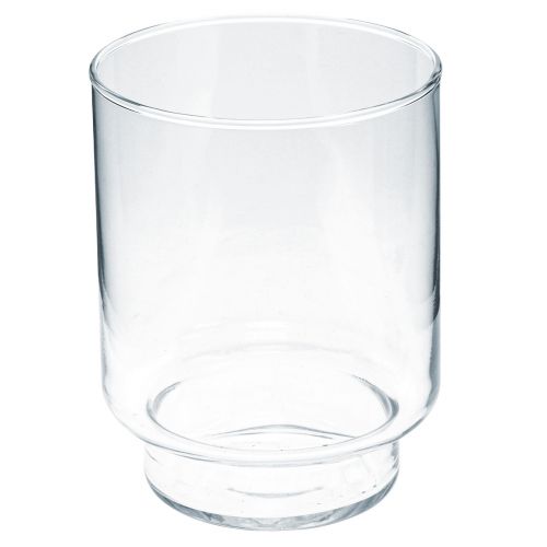 Floristik24 Glazen vaas met voet bloemenvaas glas decoratie vintage H15cm Ø11cm