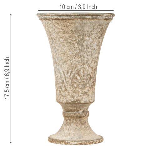 Artikel Kelk Metalen Decoratie Beker Antiek Design Ø11cm H17.5cm