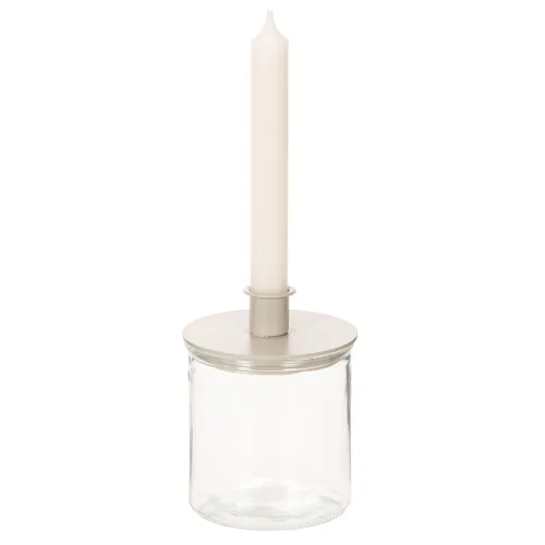 Glazen theelichthouder, rond, helder glas, veelzijdig, 12 cm, 2 stuks | Floristik24.nl
