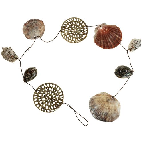 Artikel Maritieme decoratieve wanddecoratie, schelpenslinger, maritieme slinger L125cm