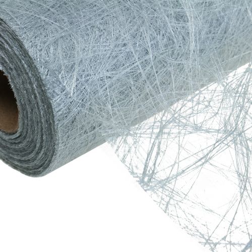 Deco fleece Sizoweb tafelloper zilver 30cm 25m