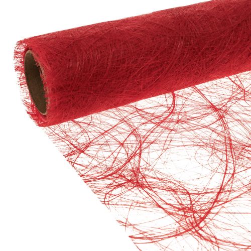 Floristik24 Deco fleece Sizoweb tafelloper rood 30cm 5m