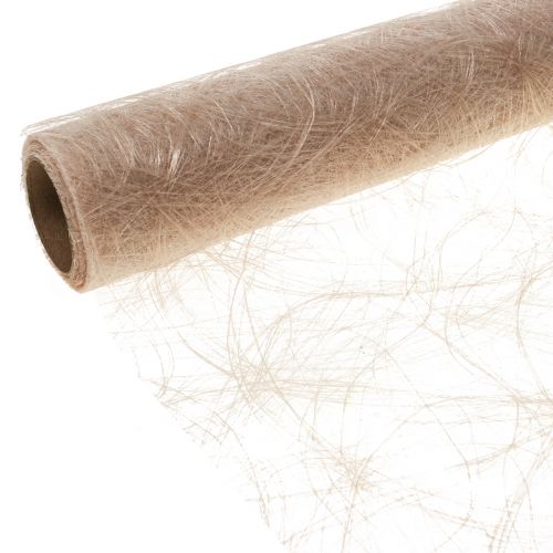 Floristik24 Deco fleece Sizoweb tafelloper beige 30cm 5m