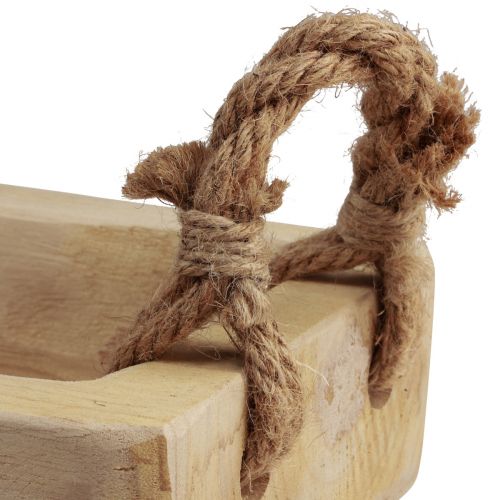 Floristik24 Plantenbak houten schaal vierkant Paulownia naturel 57,5×18cm×18m
