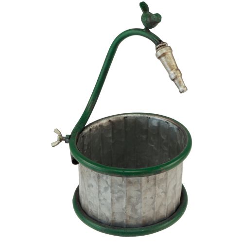 Artikel Plantenbak metalen regenton vogel balkondecoratie Ø15,5cm