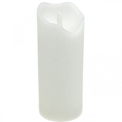 LED kaars met timer witte stompkaars van echte was H17cm