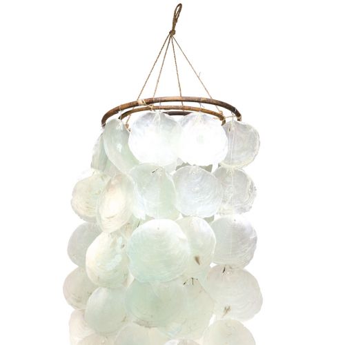 Floristik24 Capiz windgong hangende decoratie schelp decoratie groen Ø29cm 160cm