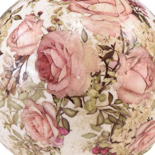 Floristik24 Keramiek bol met rozen keramiek sieraardewerk Ø9,5cm