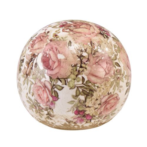 Floristik24 Keramiek bol met rozen keramiek sieraardewerk Ø9,5cm