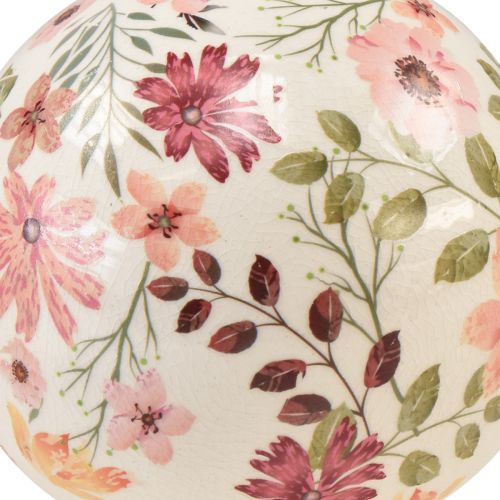 Floristik24 Keramiek bol met bloemen keramiek sieraardewerk 12cm