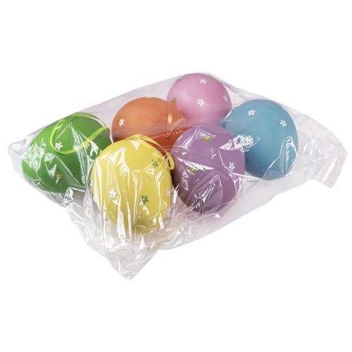 Floristik24 Paaseieren hangende plastic eieren 6,5x10cm 6 st