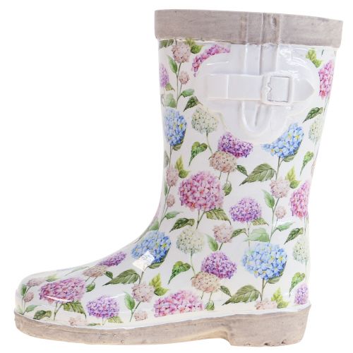 Floristik24 Rubberen laarzen bloempot plantenbak keramiek look H17.5cm